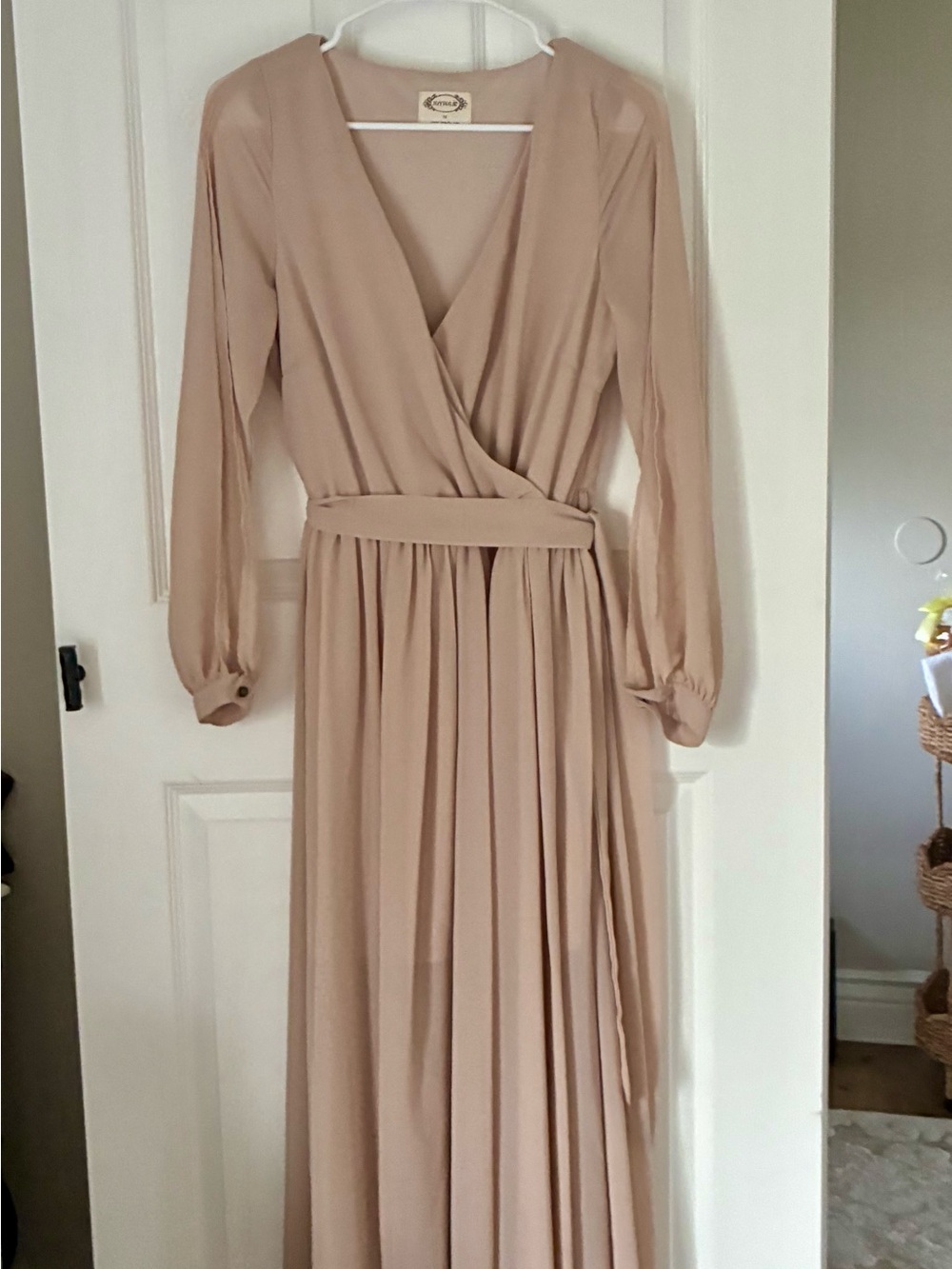 Joyfolie Aniya Chiffon Maxi Dress Sand Medium